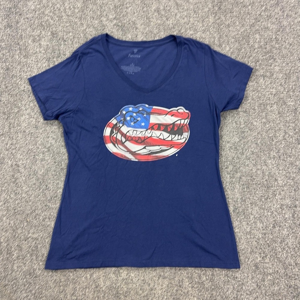 Florida Gators Shirt Womens Medium Blue NCAA Football Fanatics Graphic Tee Top